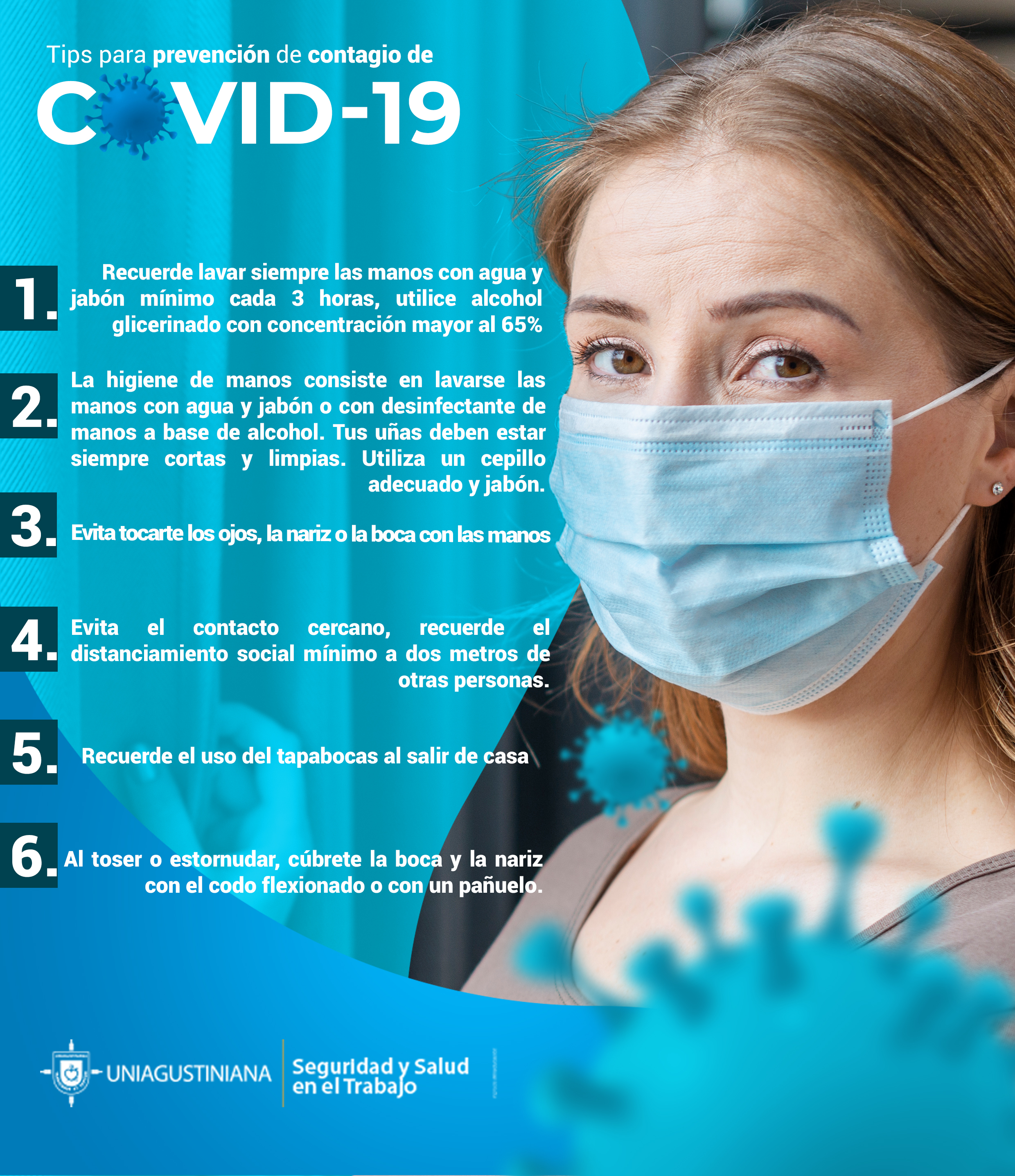 Tips para prevención de contagio de Covid-19
