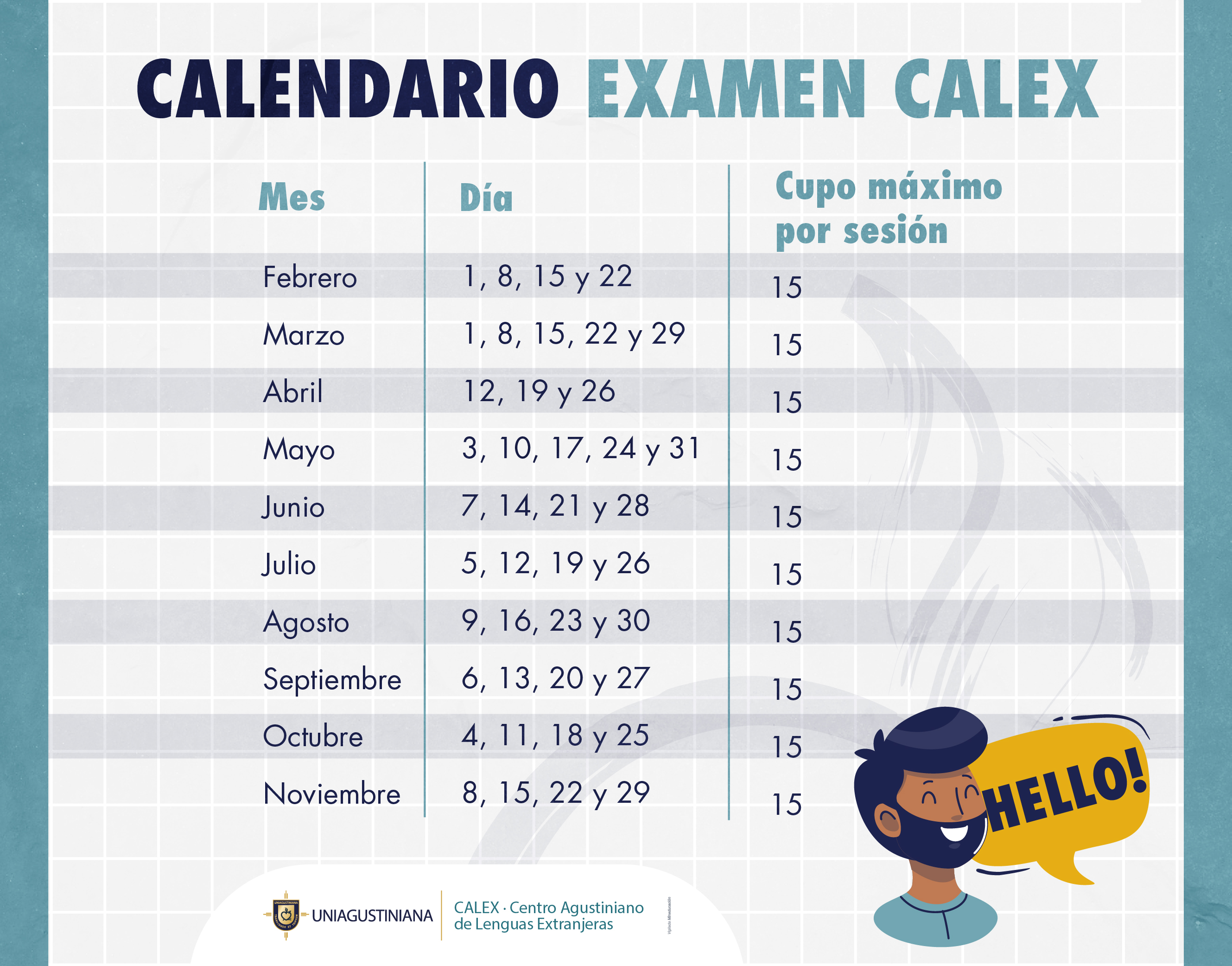 Calendario CALEX