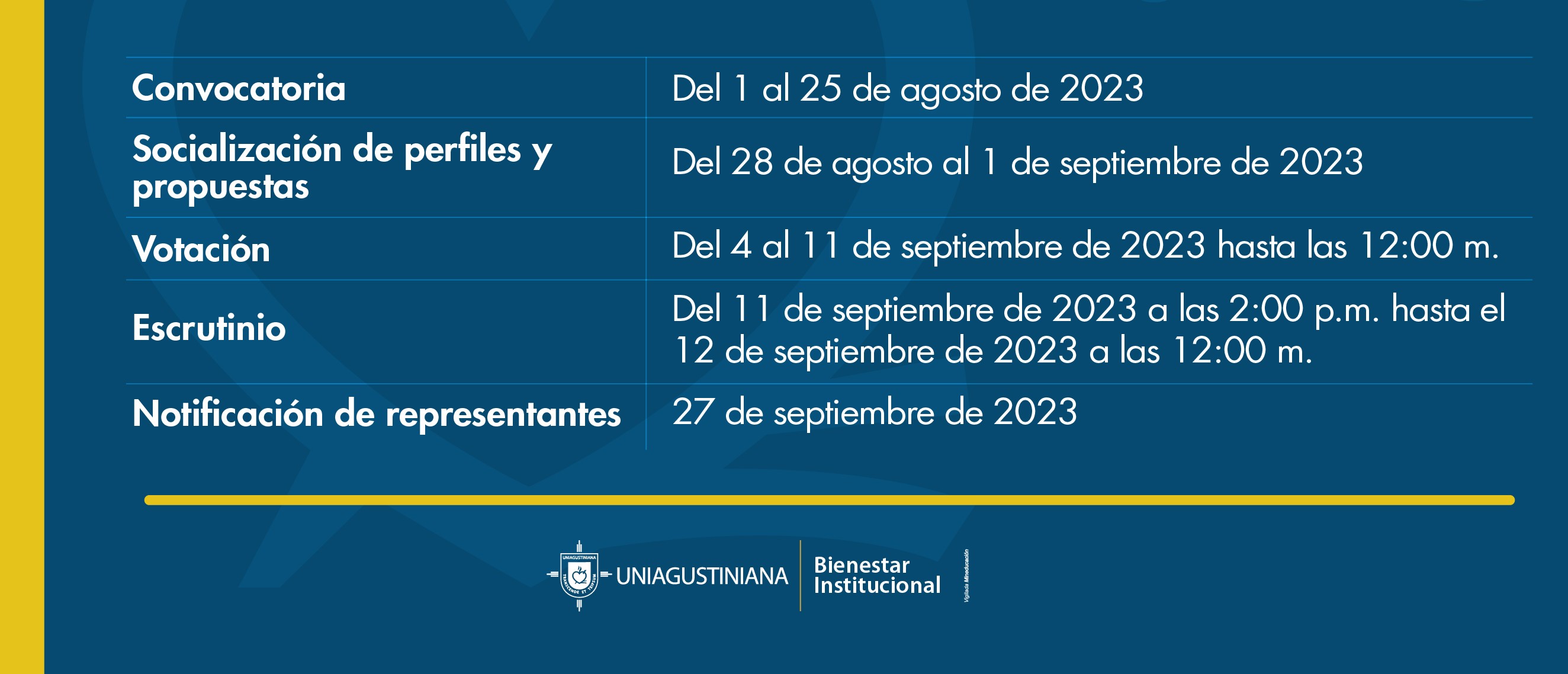 cronograma consejo academico uniagustiniana 2023