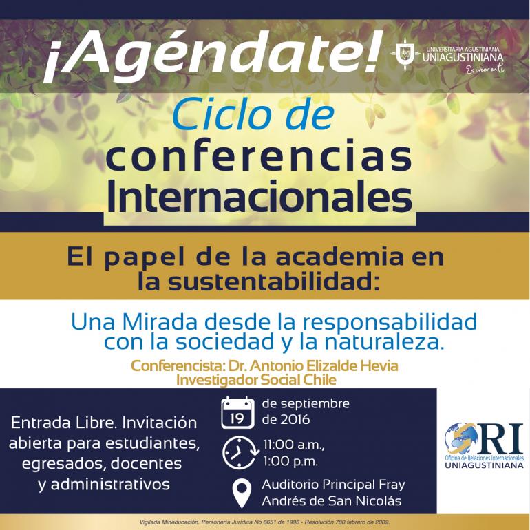 Ciclo de conferencias internacionales: el papel de la academia en la sustentabilidad