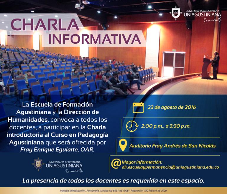 Charla introductoria al Curso en Pedagogía Agustiniana