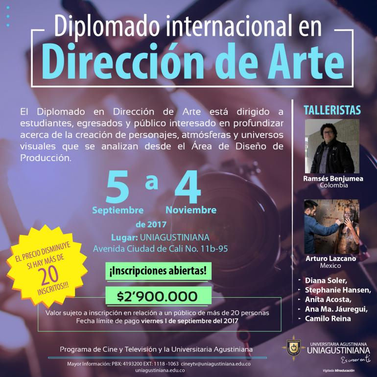 UNIAGUSTINIANA ofrece Diplomado Internacional en Dirección de Arte