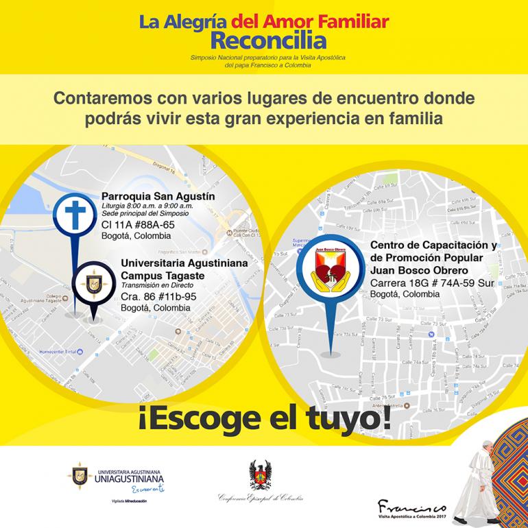 El 19 de agosto las familias colombianas se reúnen para preparar la visita del Papa en el mes de septiembre