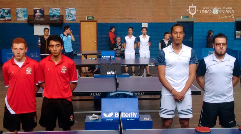 Deporte Uniagustiniano, de nuevo en el Podium: primer y segundo lugar en dobles, Tenis de Mesa ASCUN