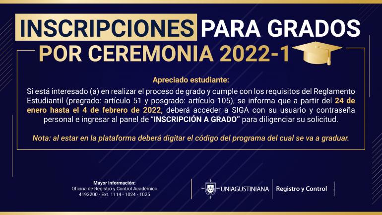 Grados por ceremonia 2022_I