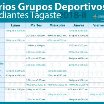 Horarios Grupos Deportivos Tagaste