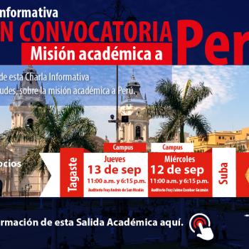 Charla Informativa, Gran Convocatoria Misión académica a Perú
