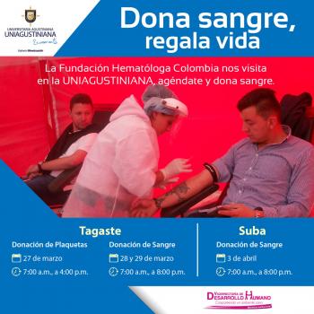 Gran Jornada de Donación de Sangre, en Tagaste y Suba