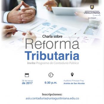 Próximo martes 28 de marzo, charla sobre Reforma Tributaria