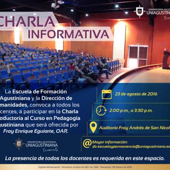 Charla introductoria al Curso en Pedagogía Agustiniana