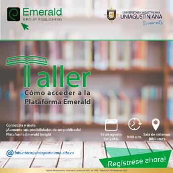 Taller: Cómo acceder a la Plataforma Emerald. Inscríbete ahora