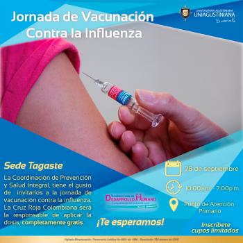 Vive la jornada de vacunación contra la Influenza en Tagaste