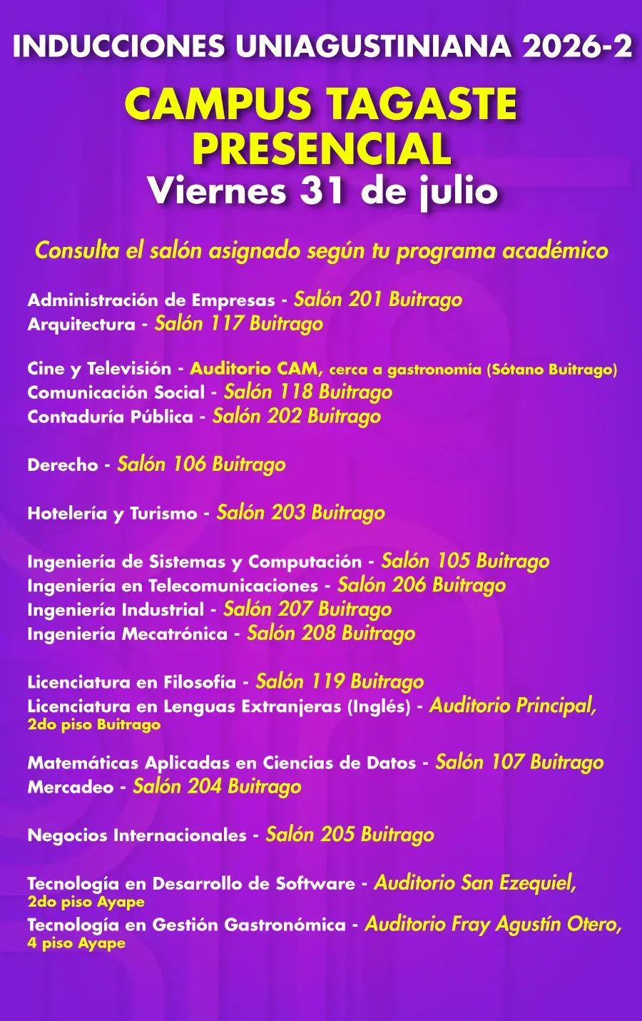 Salones Inducciones Presencial